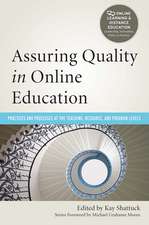 Assuring Quality in Online Education