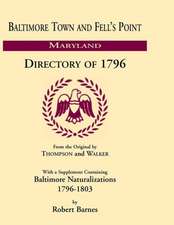 Baltimore and Fell's Point Directory of 1796