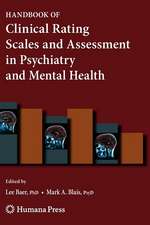 Handbook of Clinical Rating Scales and Assessment in Psychiatry and Mental Health