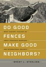 Do Good Fences Make Good Neighbors?: What History Teaches Us about Strategic Barriers and International Security