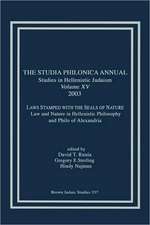 The Studia Philonica Annual XV, 2003