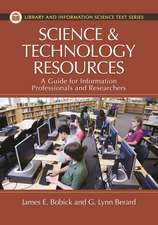 Science and Technology Resources: A Guide for Information Professionals and Researchers