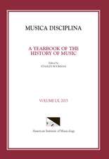 Musica Disciplina, Vol. 60, 2015