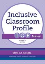 The Inclusive Classroom Profile (Icp ) Manual, Research Edition