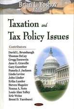 Taxation and Tax Policy Issues