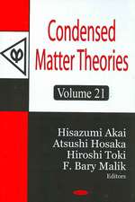 Condensed Matter Theories