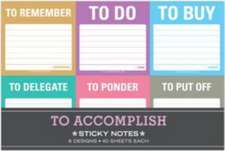 Knock Knock To Accomplish Sticky Note Packet