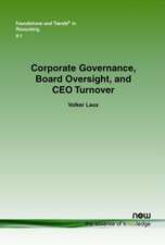 Corporate Governance, Board Oversight, and CEO Turnover