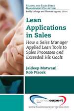 LEAN APPLICATIONS IN SALES