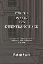 For the Poor and Disenfranchised: An Institutional and Historical Analysis of American Public Interest Law, 1876-1990