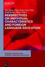 Perspectives on Individual Characteristics and Foreign Language Education