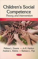 Children's Social Competence: Theory & Intervention