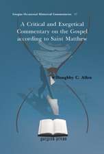 A Critical and Exegetical Commentary on the Gospel according to Saint Matthew