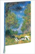 Teneues - A4 Notebook: Pine Tree Path by Claude Monet, Hardcover - 230 Dot-Grid Pages with Exposed Lay Flat Binding, Three Ribbon Markers