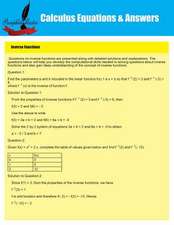 Calculus Equations & Answers