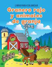 Libro para colorear granero rojo y animales de granja