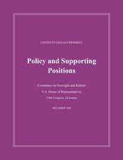 United States Government Policy and Supporting Positions (Plum Book) 2020