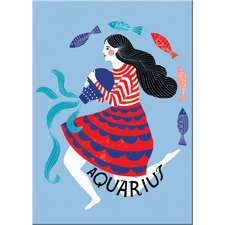 Lisa Congdon for Em & Friends Aquarius Zodiac Magnet