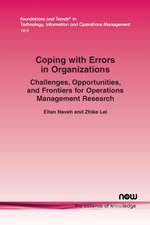 Naveh, E: Coping with Errors in Organizations