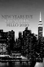 New Years Eve Iconic Manhattan Night Skyline Hello 2020 blank guest book