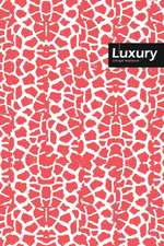 Luxury Lifestyle, Animal Print, Write-in Notebook, Dotted Lines, Wide Ruled, Medium Size 6 x 9 Inch, 288 Pages (Pink)