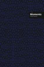 Moments Lifestyle, Animal Print, Write-in Notebook, Dotted Lines, Wide Ruled, Medium Size 6 x 9 Inch, 288 Pages (Blue)