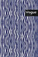 Vogue Lifestyle, Animal Print, Write-in Notebook, Dotted Lines, Wide Ruled, Medium Size 6 x 9 Inch, 144 Sheets (Blue)