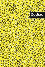 Zodiac Lifestyle, Animal Print, Write-in Notebook, Dotted Lines, Wide Ruled, Medium Size 6 x 9 Inch, 144 Pages (Yellow)