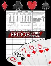 Bridge Score Sheets, Bridge Score Pad