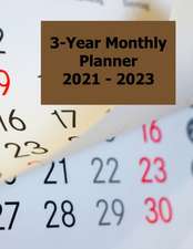 3-Year Monthly Planner 2021 - 2023