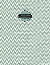 Cornell Notes Notebook: Blue Chevron Notes Paper