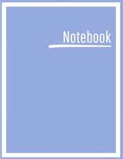 Notebook: College Ruled, Lined, Notebook for School, Work, 1 Subject, Periwinkle, Soft Cover