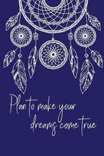 Daily Planner: Undated Daily Planner & Tracker - Navy Bohemian Dreamcatcher with Tribal Feathers