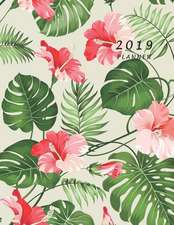 2019 Planner: Large Weekly and Monthly Planner with Coloring Pages (Floral Cover Volume 2)