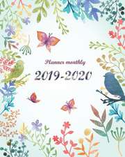 Planner Monthly 2019-2020: 24 Months Calendar Weekly Schedule Organizer with Beauty Garden Cover 8 X 10