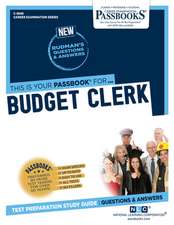 Budget Clerk (C-3696): Passbooks Study Guide Volume 3696