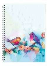 Watercolor Birds Journal A4: Do Not Follow Where the Path May Lead.