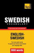 Swedish Vocabulary for English Speakers - 9000 Words: Organization, Finance and Capital Markets