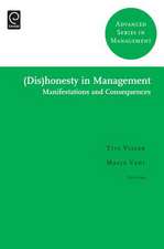 (Dis)honesty in Management – Manifestations and Consequences