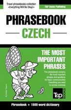 English-Czech Phrasebook and 1500-Word Dictionary