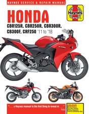 Honda CBR125R, CBR250R, CBR300R, CB300F & CRF250 (11–18)