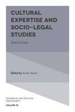 Cultural Expertise and Socio–Legal Studies – Special Issue