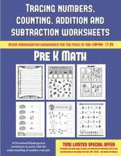 Pre K Math (Tracing numbers, counting, addition and subtraction)