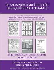 Vor-Kindergarten Druckbare Arbeitsblätter (Puzzles Arbeitsblätter für den Kindergarten