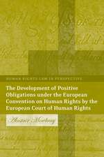 The Development of Positive Obligations under the European Convention on Human Rights by the European Court of Human Rights