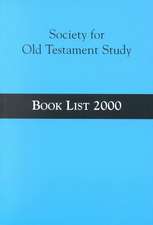 Society for Old Testament Study Book List 2000