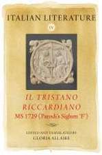 Italian Literature IV – Il Tristano Riccardiano, MS 1729 (Parodi′s siglum ′F′)