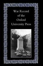 War Record of the University Press, Oxford