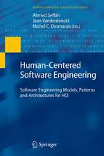 Human-Centered Software Engineering: Software Engineering Models, Patterns and Architectures for HCI