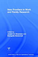 New Frontiers in Work and Family Research